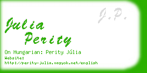 julia perity business card